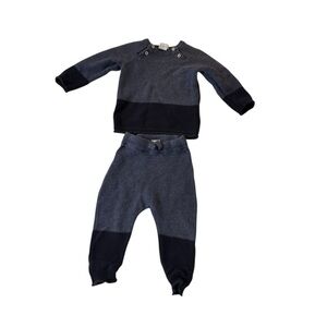 H&M gray/black knit matching set k93